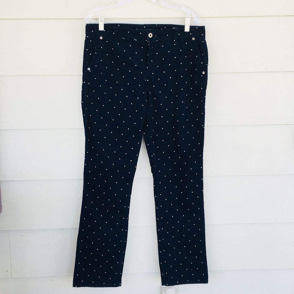 Navy Blue Corduroy Polka Dot Tommy Hilfiger Pants